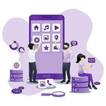 People interacting with a mobile interface